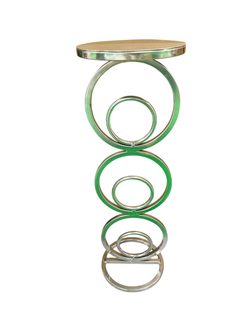 Strutture. Centrotavola Cerchi H.60 D.20 - Argento