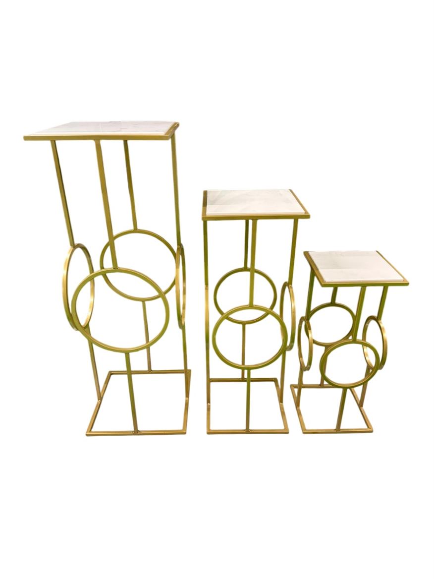 Strutture. Tris Alzate Circle Oro- H100-80-60