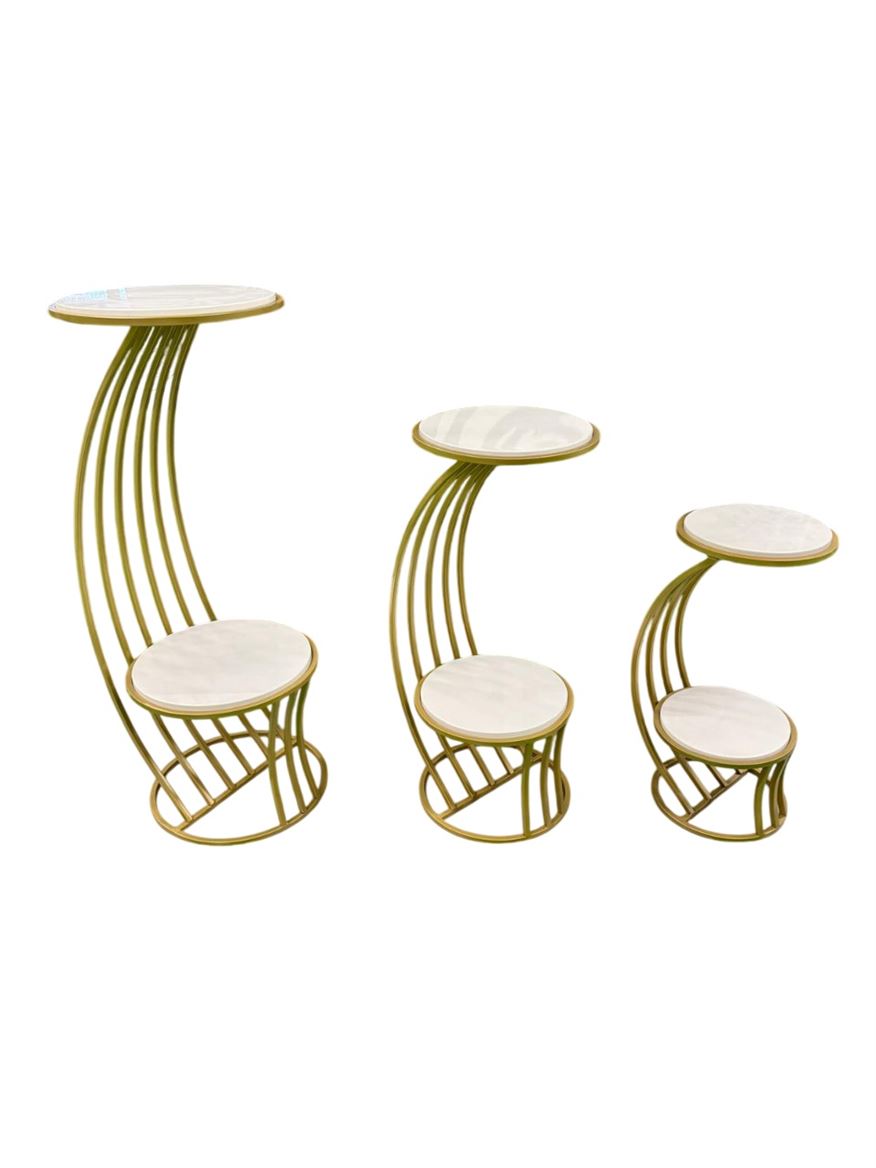 Strutture. Tris Fontana H.100-80-60cm - Oro