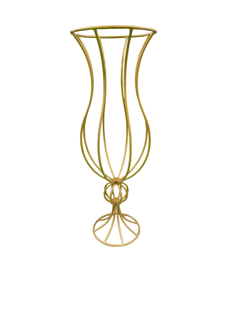 Strutture. Vaso In Metallo H.60 - D.28cm- Oro