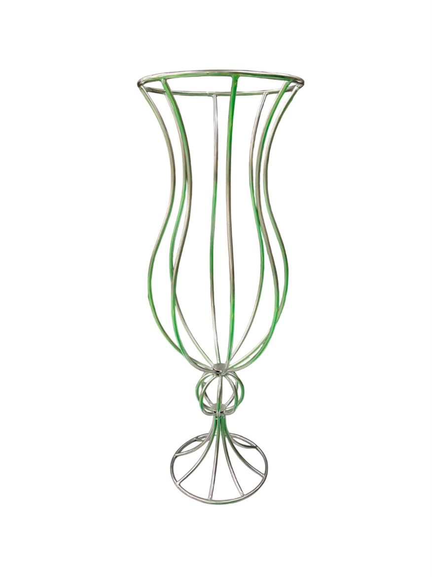 Strutture. Vaso In Metallo H.80 - D.35cm- Argento