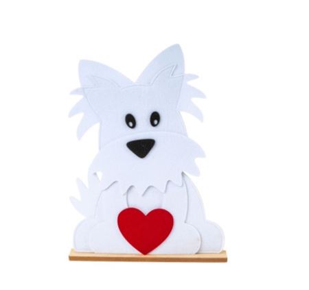 Sv. Cagnolino Bianco 21x4,5h.29cm