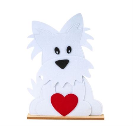Sv. Cagnolino Bianco 26.5x4.5h.36cm