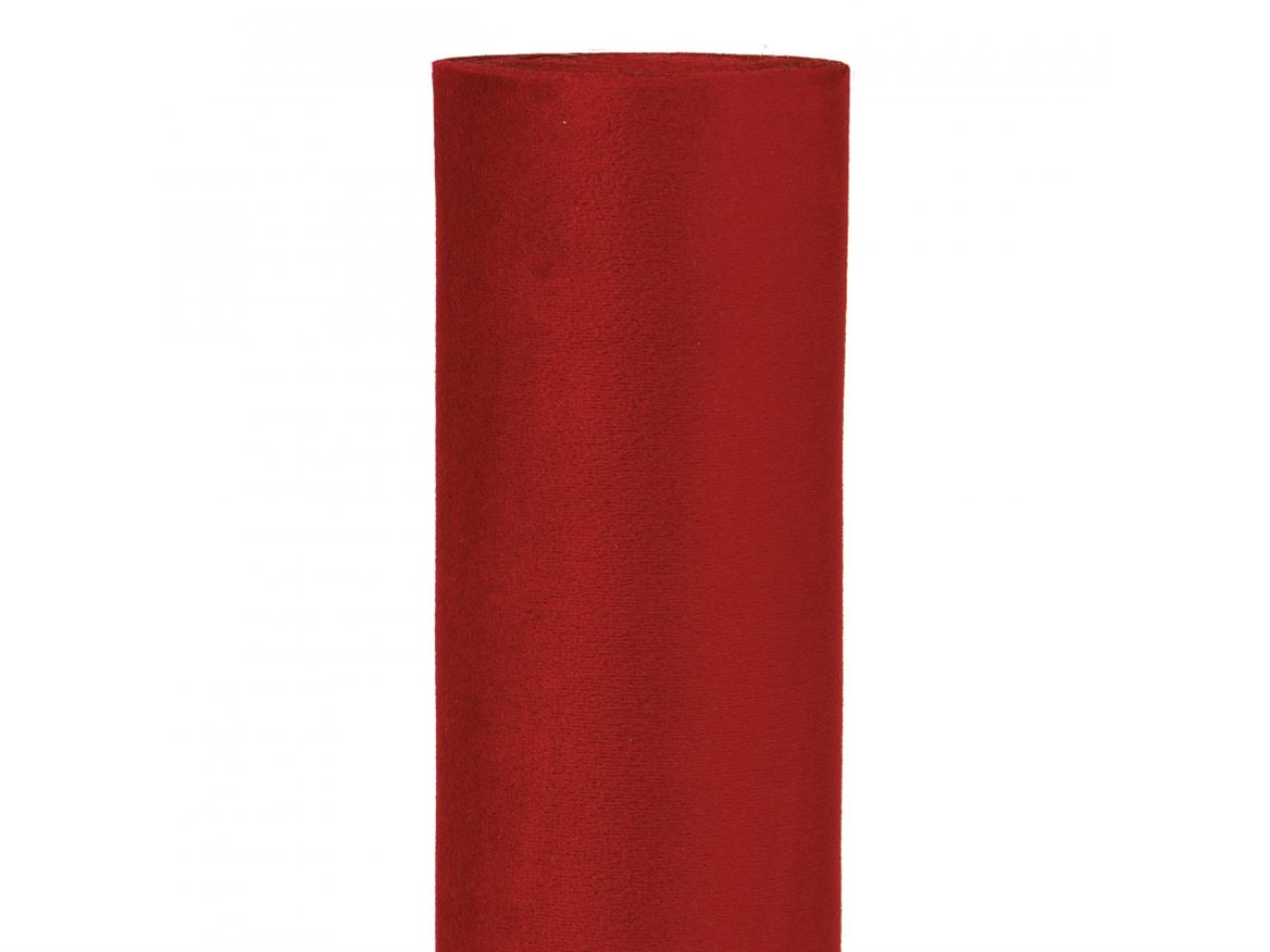 Tessuti. Runner Velluto 48 X 180cm - Rosso