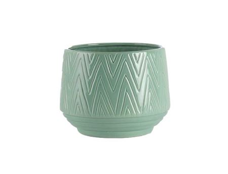 Vasi Ceramica. Angoli D15 H12cm - Verde Menta