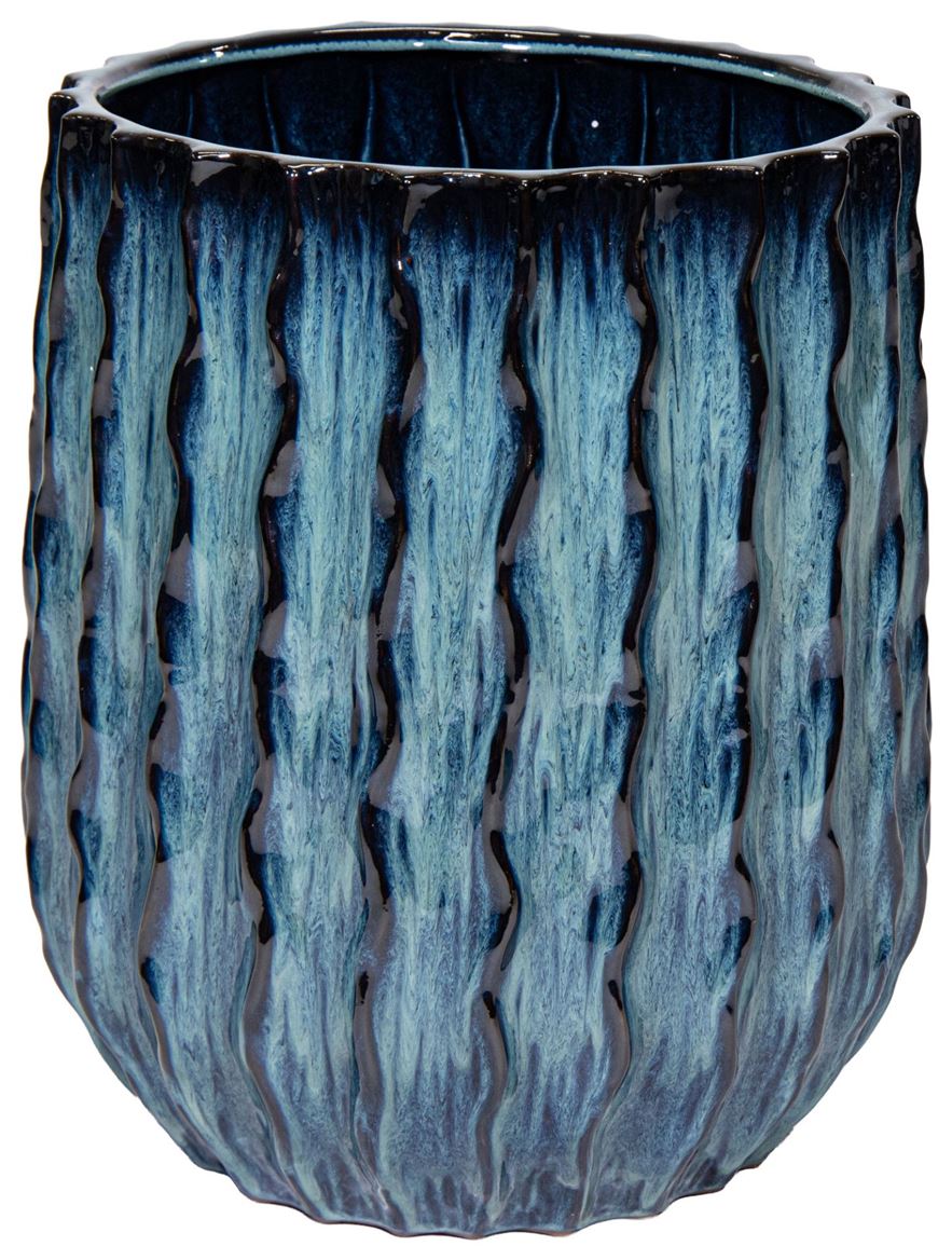 Vasi Ceramica. Boheme Rib Vase D.32 H.44cm - Ocean