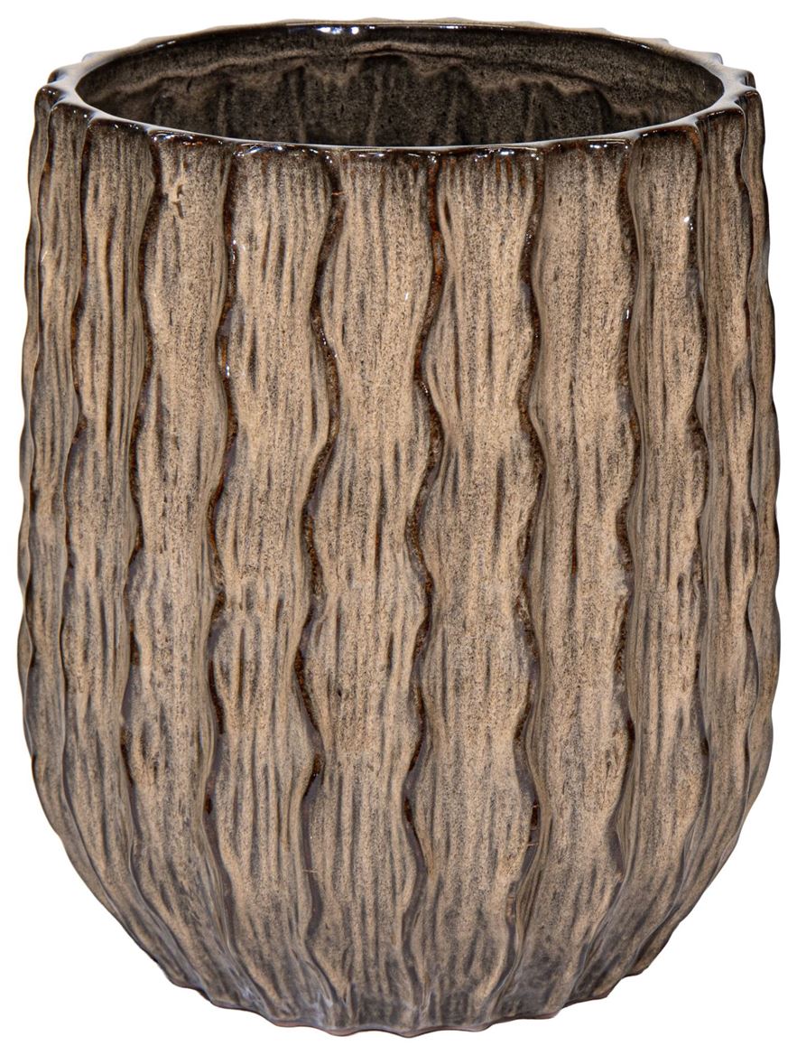 Vasi Ceramica. Boheme Rib Vase D.32 H.44cm - Sand
