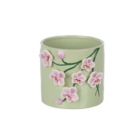Vasi Ceramica. Caspò Orchidea Lilla D18h15cm