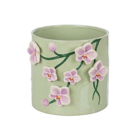 Vasi Ceramica. Caspò Orchidea Lilla D23h21cm