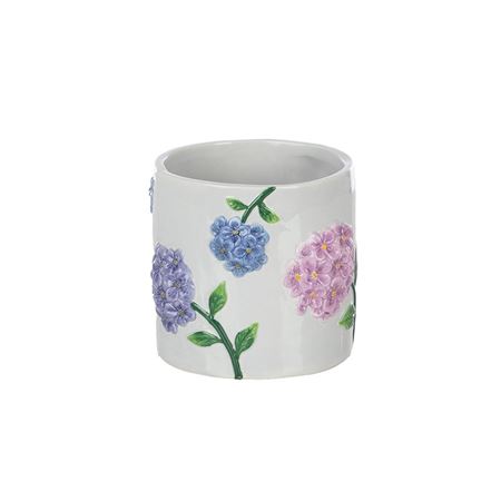 Vasi Ceramica. Caspò Ortensie Base Lilla 16x15h13