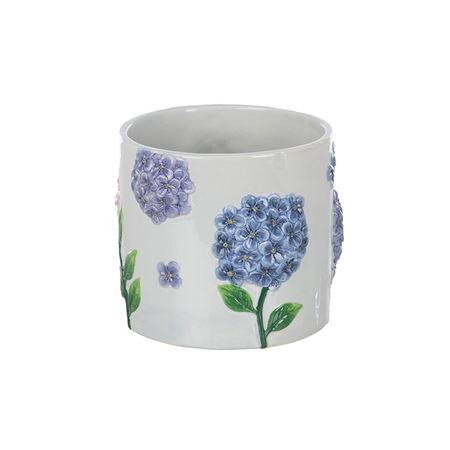 Vasi Ceramica. Caspò Ortensie Base Lilla 16x15h15