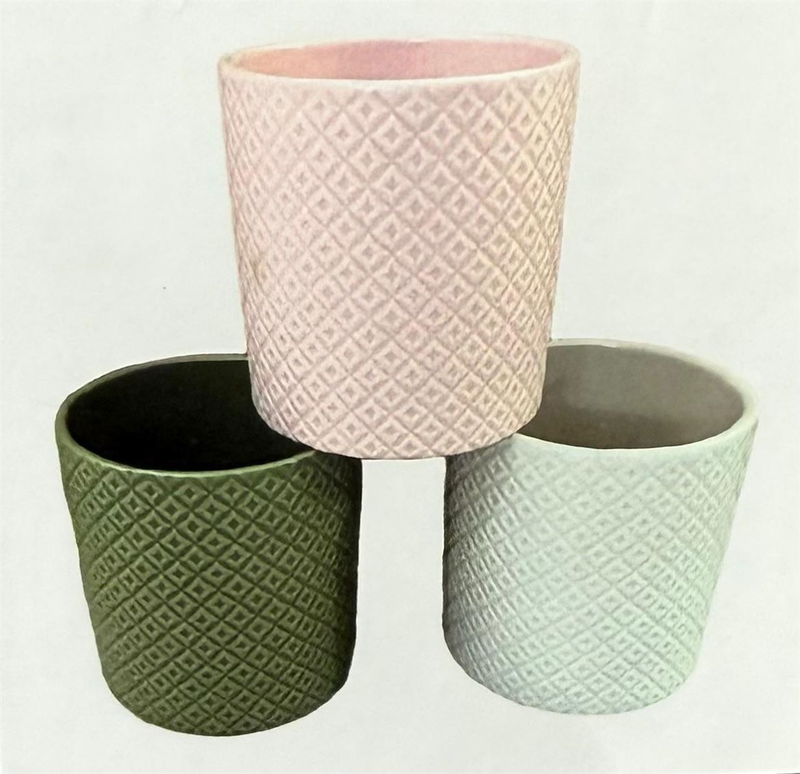 Vasi Ceramica. Caspò Quadri D12.6h14cm - L.p-d.p-w