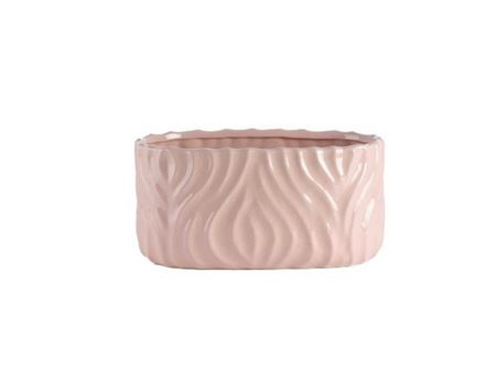 Vasi Ceramica. Caspò Rosa Chiaro D.27x14h13cm
