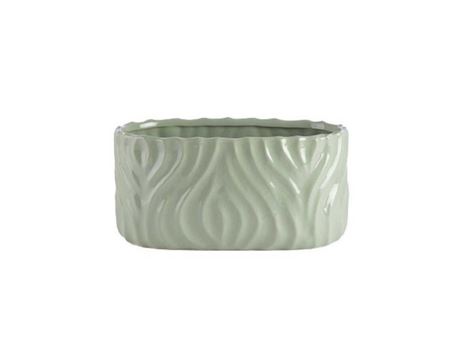 Vasi Ceramica. Caspò Verde Salvia D.27x14h13cm