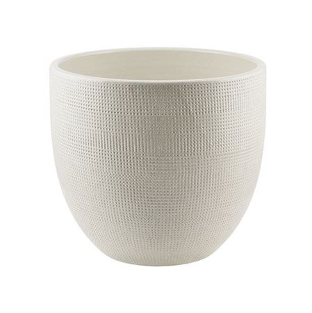 Vasi Ceramica. Caspo Bianco H26 D29cm
