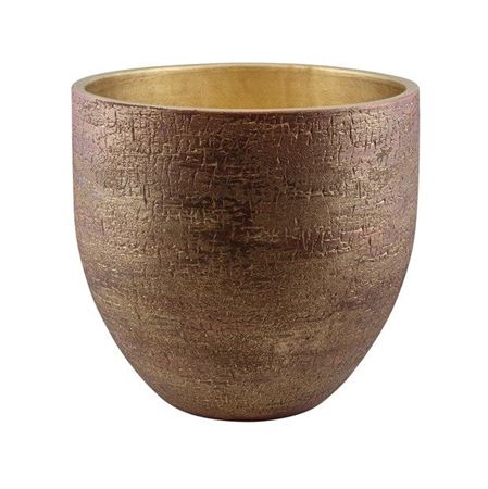 Vasi Ceramica. Caspo Rosso Dorato H32 D35cm