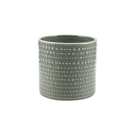 Vasi Ceramica. Cil. Puntinato D13 H12cm - V.petrol