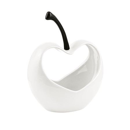 Vasi Ceramica. Ciliegia Cuore Bianco 21x10x17c