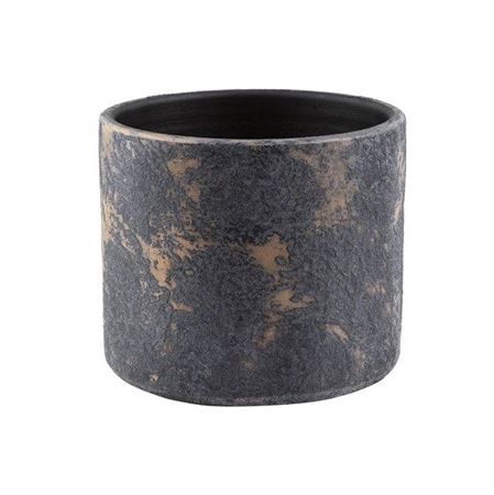 Vasi Ceramica. Cilindro H18 D20cm - Nero