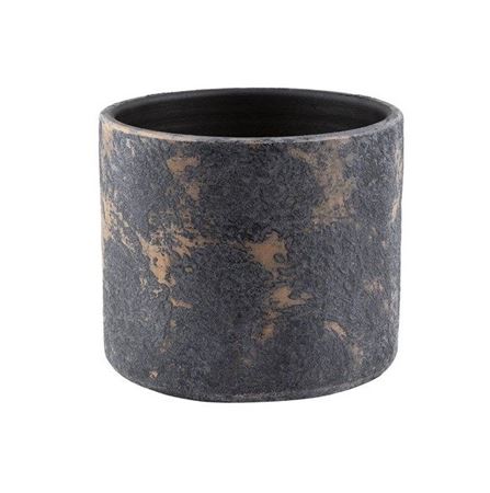 Vasi Ceramica. Cilindro H36 D39cm - Nero