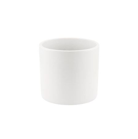 Vasi Ceramica. Cilindro Liscio D14h13cm - Bianco