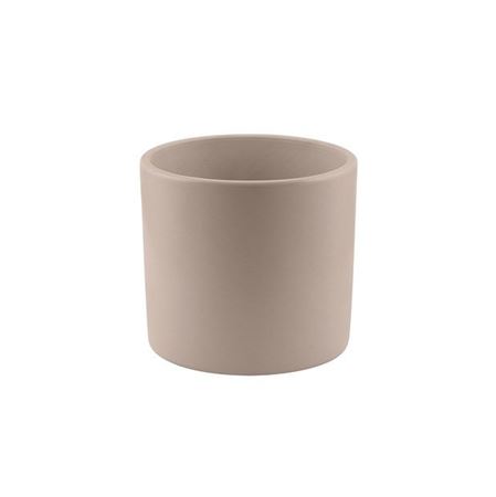 Vasi Ceramica. Cilindro Liscio D14h13cm - Tortora