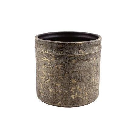 Vasi Ceramica. Cilindro Oro Rustico H18 D20cm