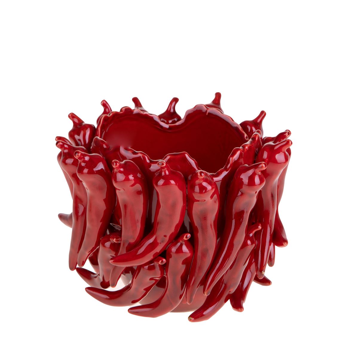 Vasi Ceramica. Con Peperoncini D.25 H.20cm Red