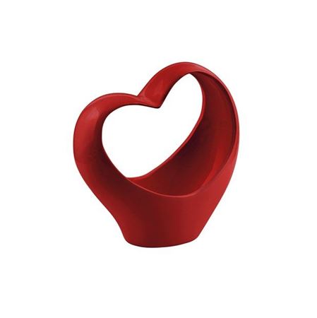 Vasi Ceramica. Cuore Rosso 15x7.5x15cm