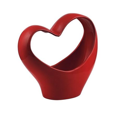 Vasi Ceramica. Cuore Rosso 20x10x20cm