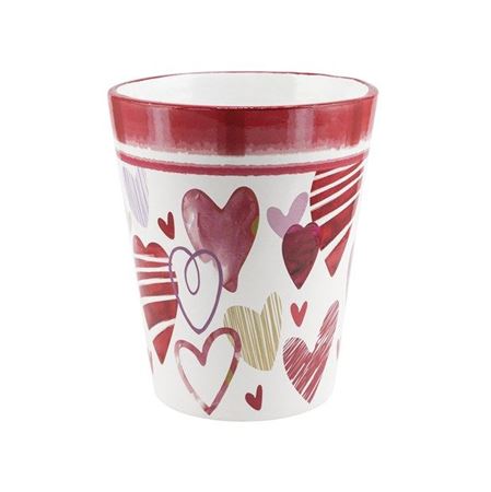 Vasi Ceramica. Cuori H.15 D.12cm - Rosso