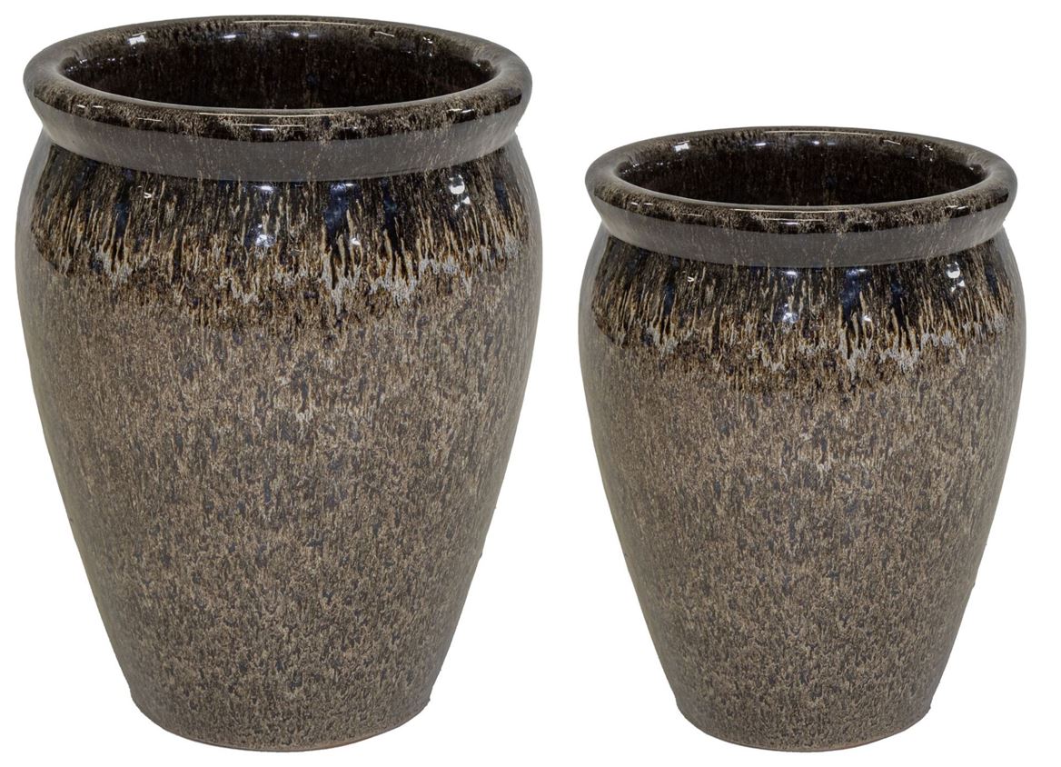 Vasi Ceramica. Delta Brown D27/38h40/50 - 2pz