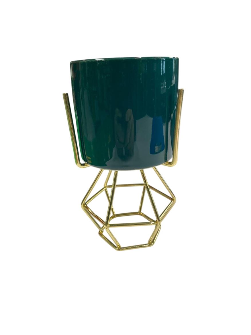 Vasi Ceramica. Design Pot 8x8x13cm - Green