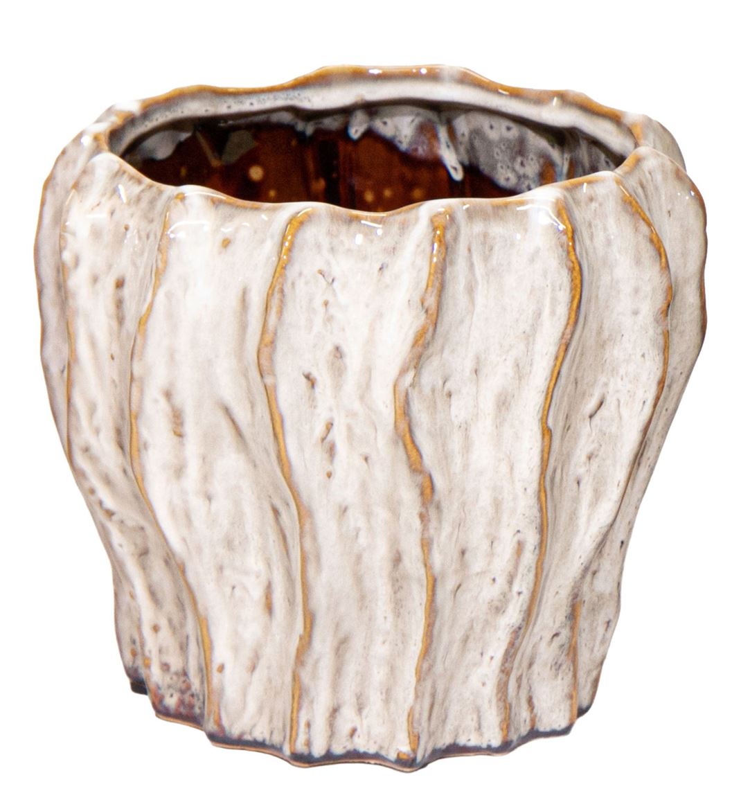 Vasi Ceramica. Fave Fold D23 H20cm - White