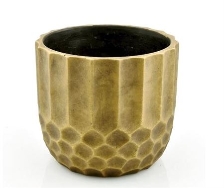 Vasi Ceramica. Gold Cement Large D.17 X H15.5cm