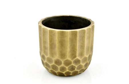 Vasi Ceramica. Gold Cement Small D.13,5 H.12.2cm
