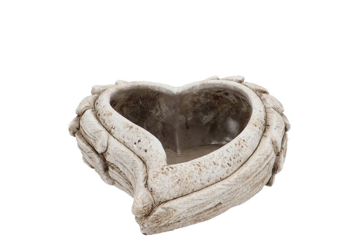 Vasi Ceramica. Heart Top Wings Planter Curved 22x2