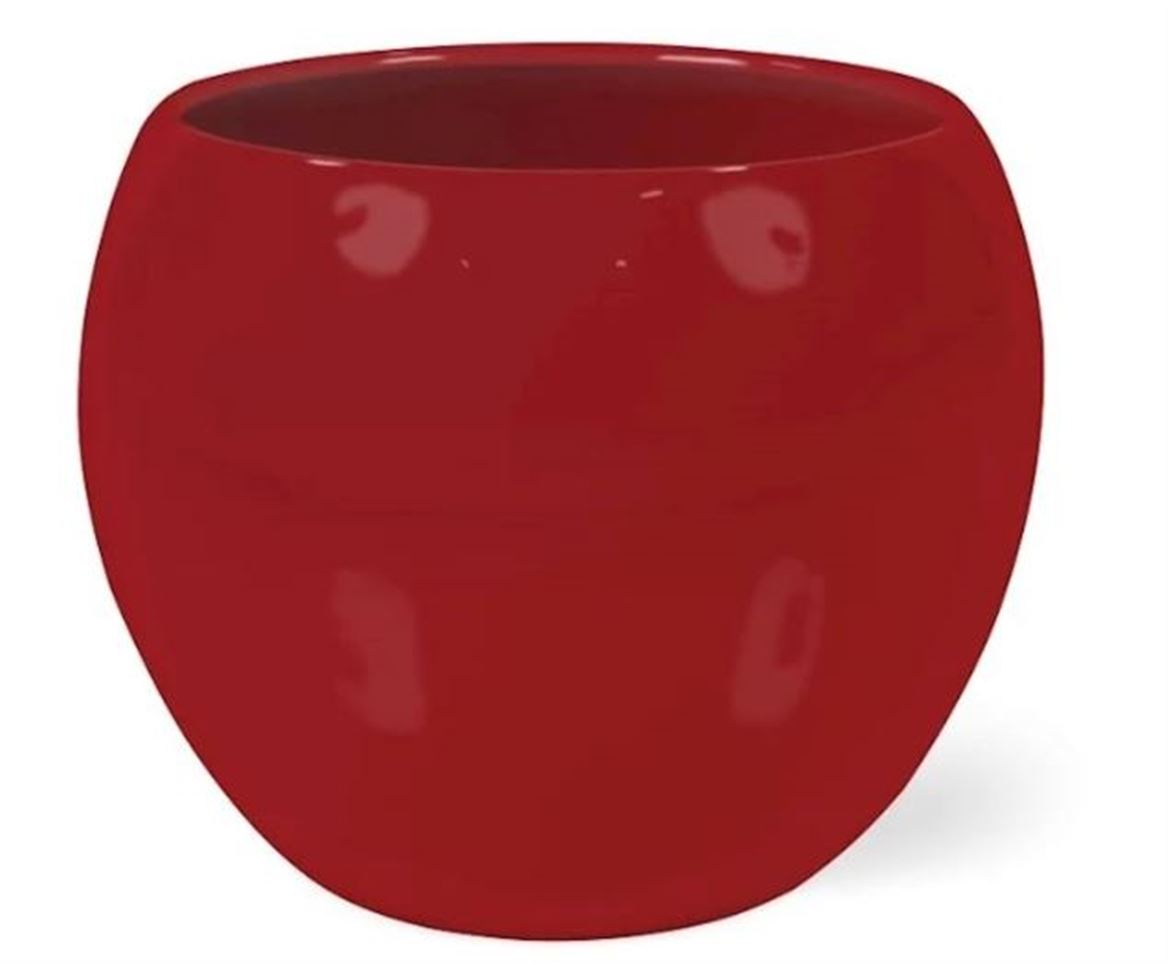 Vasi Ceramica. Lisa Wine Red Gloss D.10,2 H.12.4cm