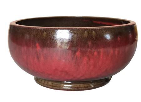 Vasi Ceramica. Noble Bowl Low D19 H9cm - Oxblood