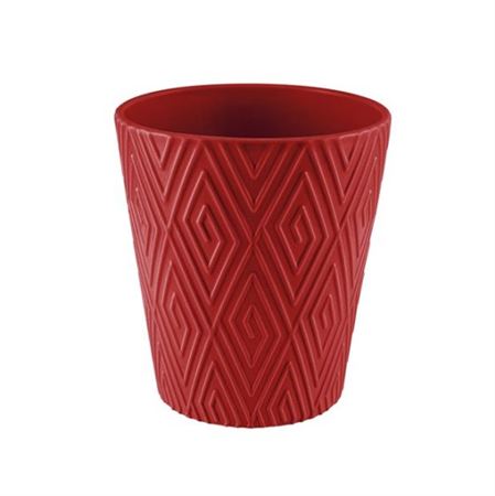 Vasi Ceramica. Orchidea D.13 H.14cm - Rosso