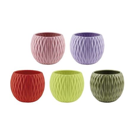 Vasi Ceramica. Sfera Rombi D.16 H.13.5 - Mix Col.