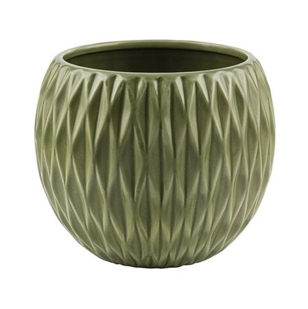 Vasi Ceramica. Sfera Rombi D.16 H.13.5 - Verde