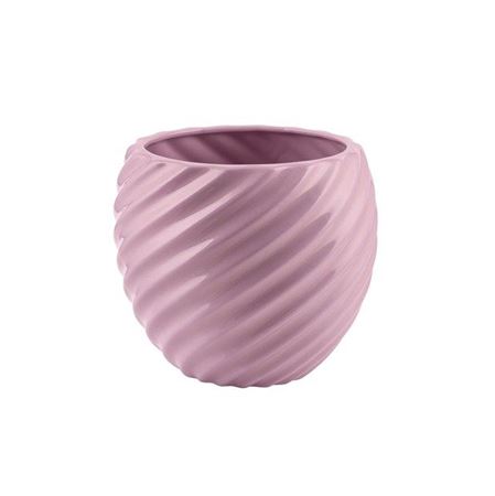 Vasi Ceramica. Sfera Spirale H14 D16cm - Rosa