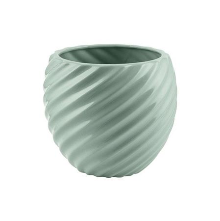 Vasi Ceramica. Sfera Spirale H14 D16cm - V. Menta