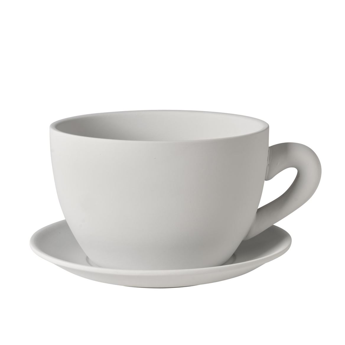Vasi Ceramica. Tazza + Piattino 29x23x14cm - Grey