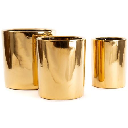 Vasi Ceramica. Tris Oro Alto D.23 H.35 -d.38 H40cm