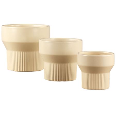 Vasi Ceramica. Tris Torre Crema D.13h12-d.20h19cm