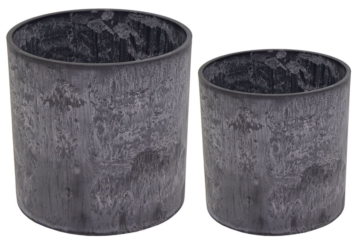 Vasi Plastica. Bright Cylind. D25-30 H29-29cm-2pz