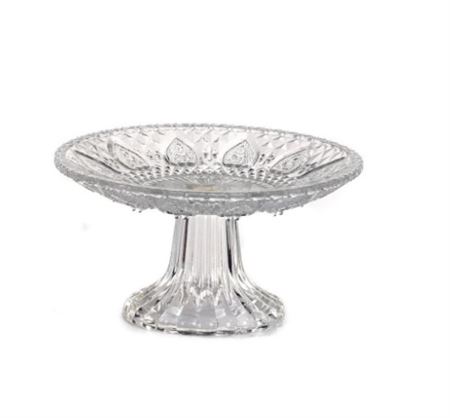 Wedd. Alzatina Vetro Trasp. D.15 H.10cm