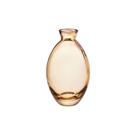 Wedd. Bottiglia Vetro Ambrata H.12 D.6.9cm